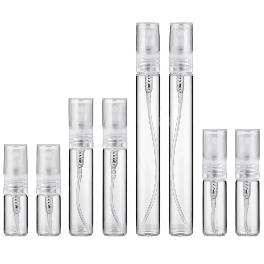 Perfume Fragrance World Qahwa - 8PCS 10ml 5ml 3ml 2ml มินิแบบพกพาขวดน้ําหอมโปร่งใสแก้วตัวอย่างสเปรย์น้ําหอมขวดสําหรับเดินทาง