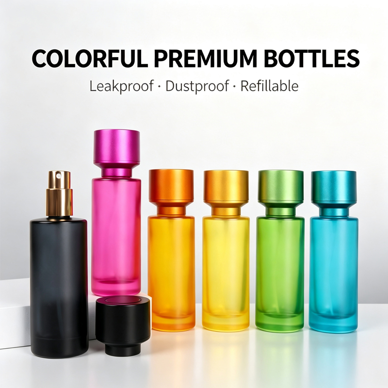 Perfume Fragrance World Qahwa - ขวดน้ำหอมแก้ว 30 มล. ขวดสเปรย์แบบกด ขวดเปล่าสำหรับเดินทาง ขวดเติมได้