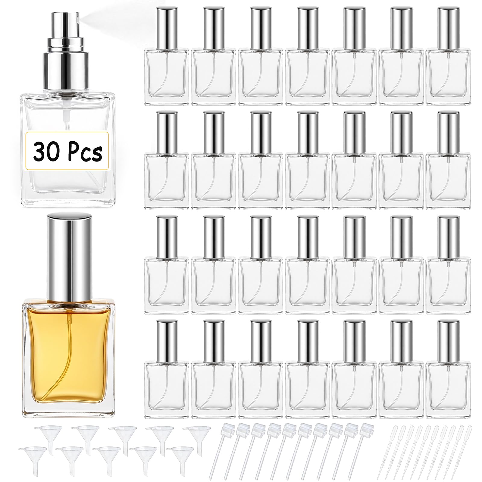ขวดสเปรย์น้ำหอมแก้วใสคุณภาพสูง - Perfume Fragrance World Qahwa บทวิจารณ์และราคา