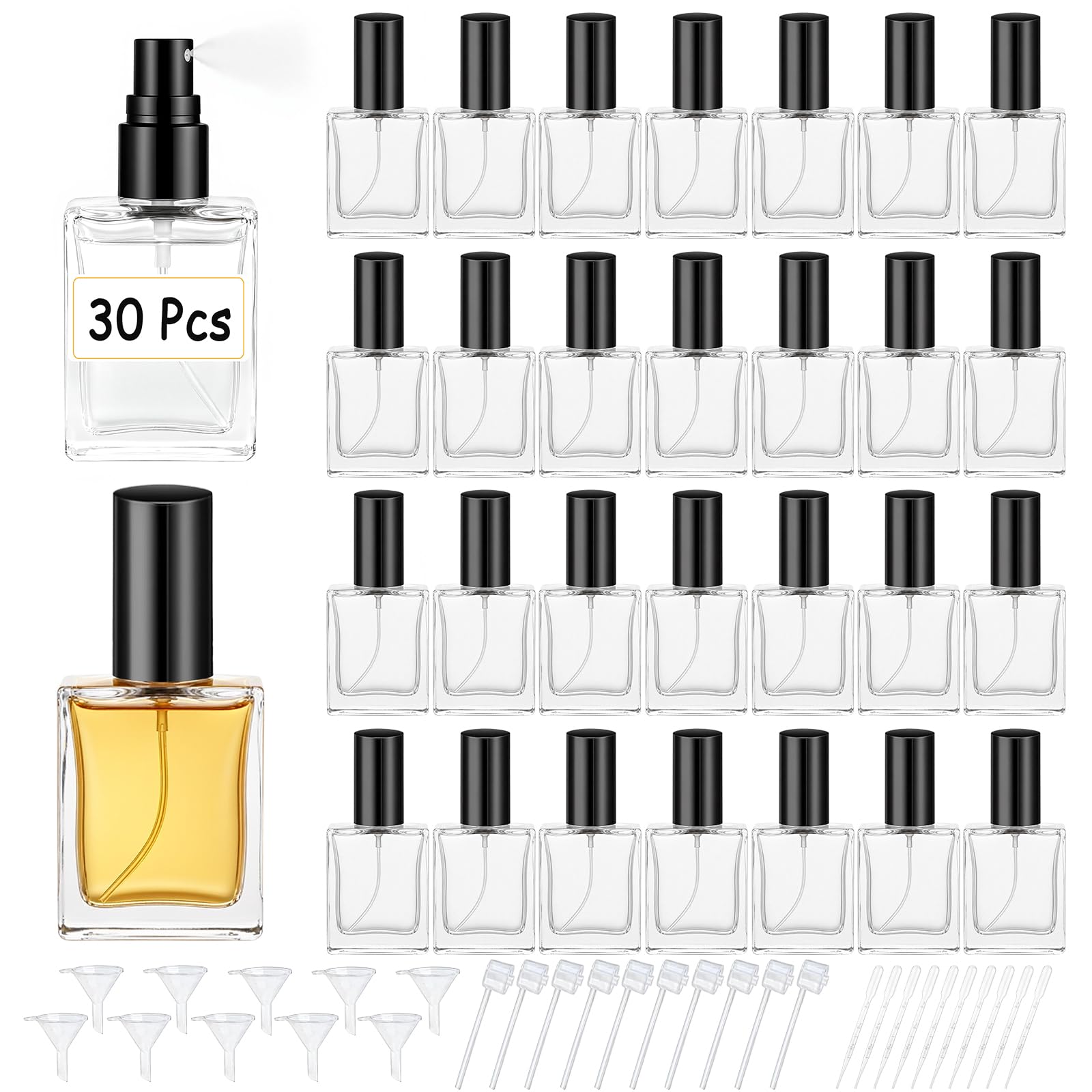 ขวดสเปรย์น้ำหอมแก้วใสคุณภาพสูง - Perfume Fragrance World Qahwa บทวิจารณ์และราคา